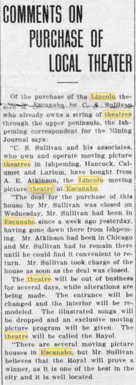 Royal Theater - 23 Apr 1911 Article (newer photo)